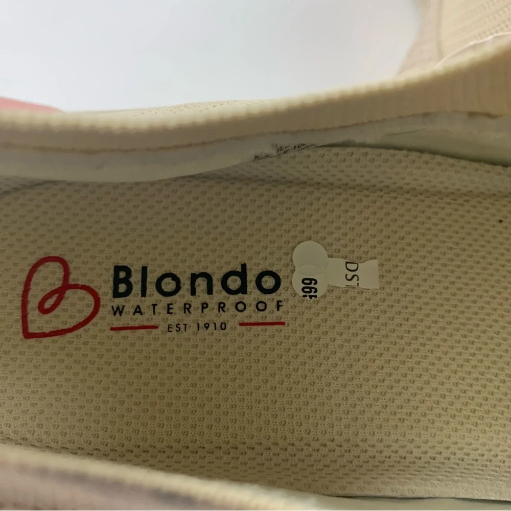 Blondo Womens Sarah Slip On‎ Knit Stretch Sneakers Tan Textured Wedge 9.5 NWOB
